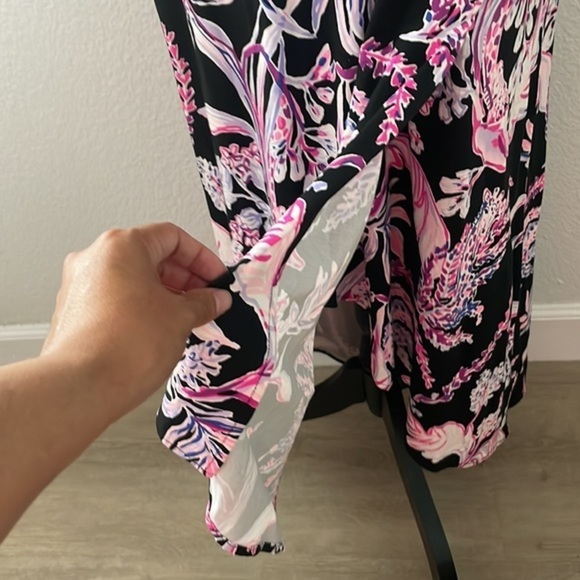 $218 Lilly Pulitzer Fleuris Midi Dress In Onyx 0014 - Picture 4 of 12